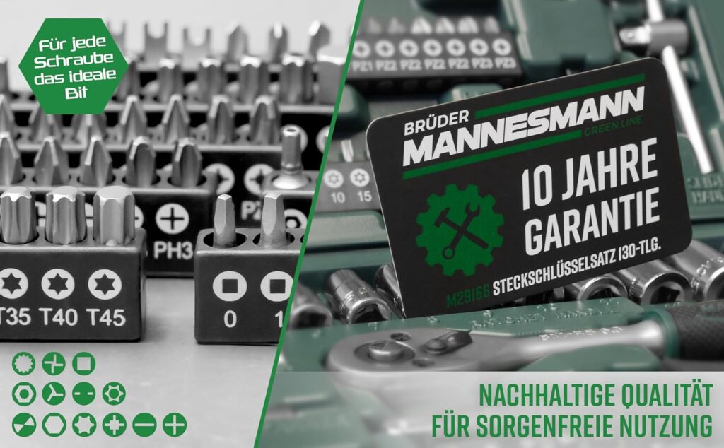 Brüder Mannesmann One Size Coffret de douilles et embouts (130 pièces) garantie 10ans