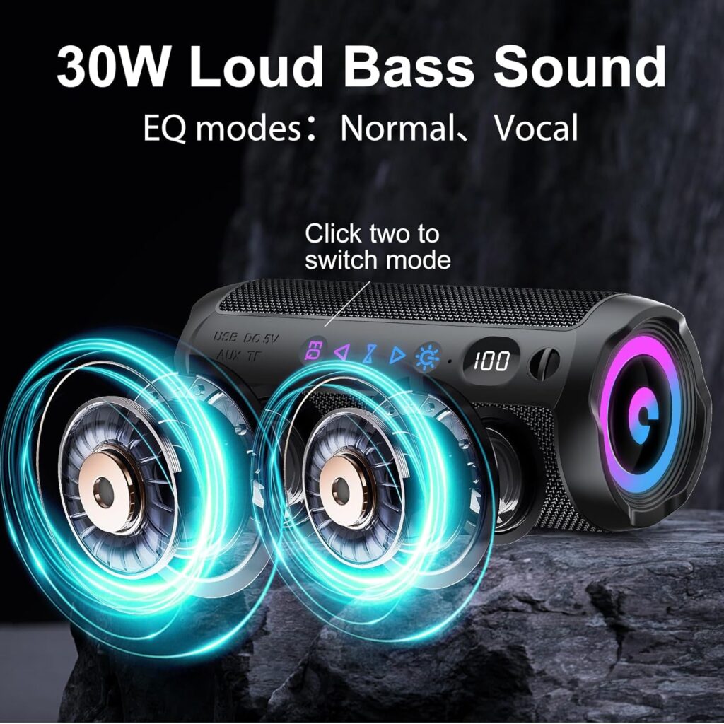 30W puissance avec de bonnes basses
